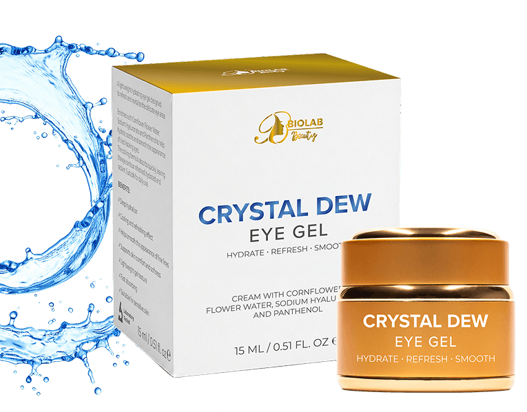 Crystal Dew Eye Gel – emballage et pot